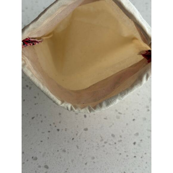 Tory Burch Pink and Cream small fabric Bag Gold Emblem - Picture 4 of 4